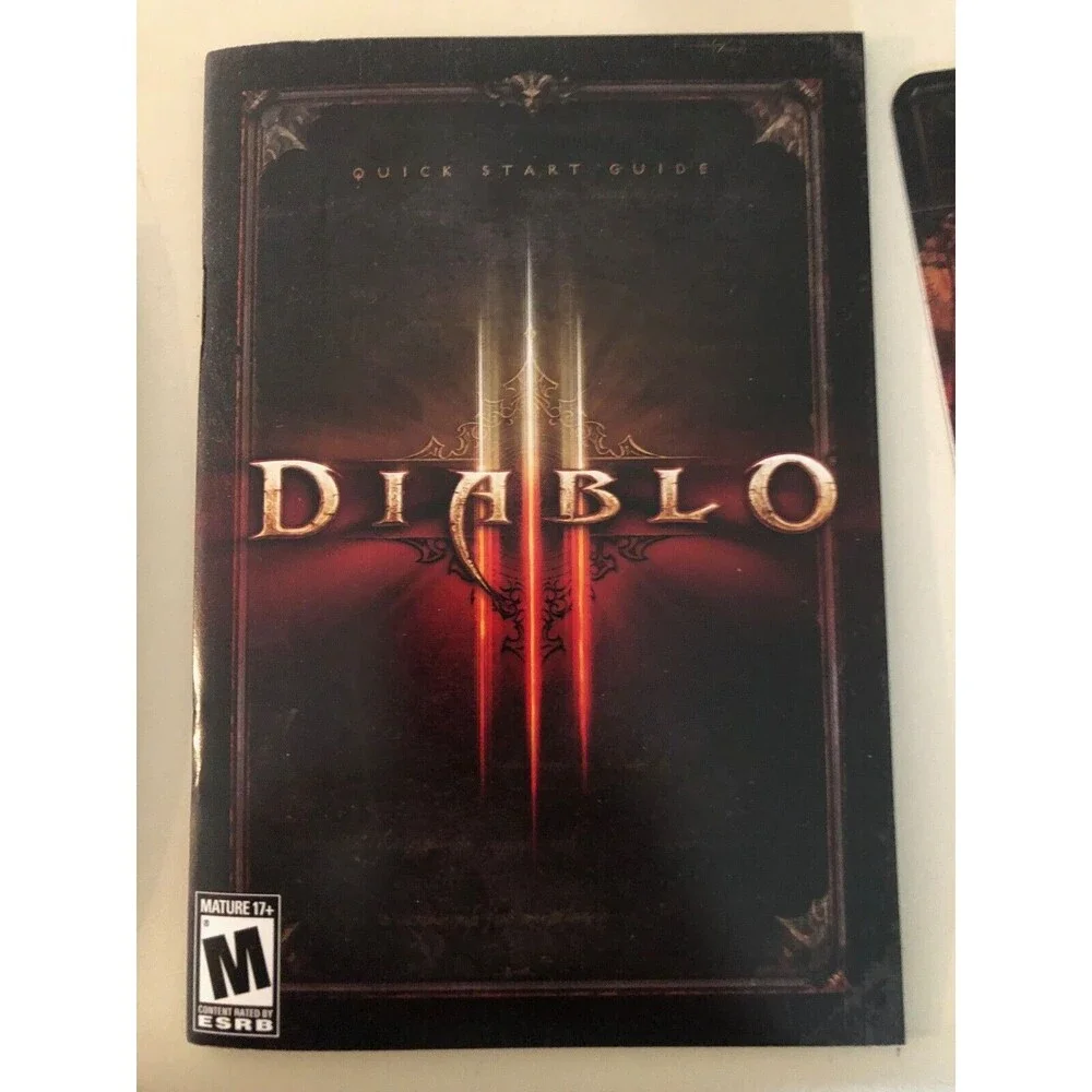 Diablo III (PC Game WIN/MAC DVD-ROM, 2012) Disc with Manual‎ And Notepad